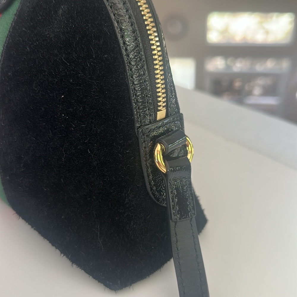 Beautiful Gucci Ophidia black suede Crossbody bag - Picture 4 of 15
